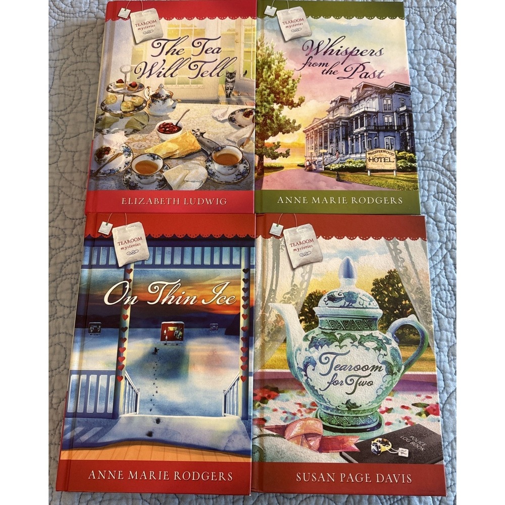 Tearoom Mysteries Lot of 4, #1, #7, #11, #16, Guideposts HC